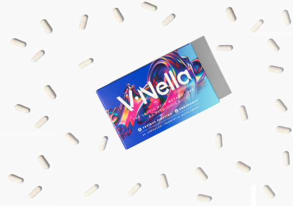 v•nella box with capsules surrounding it