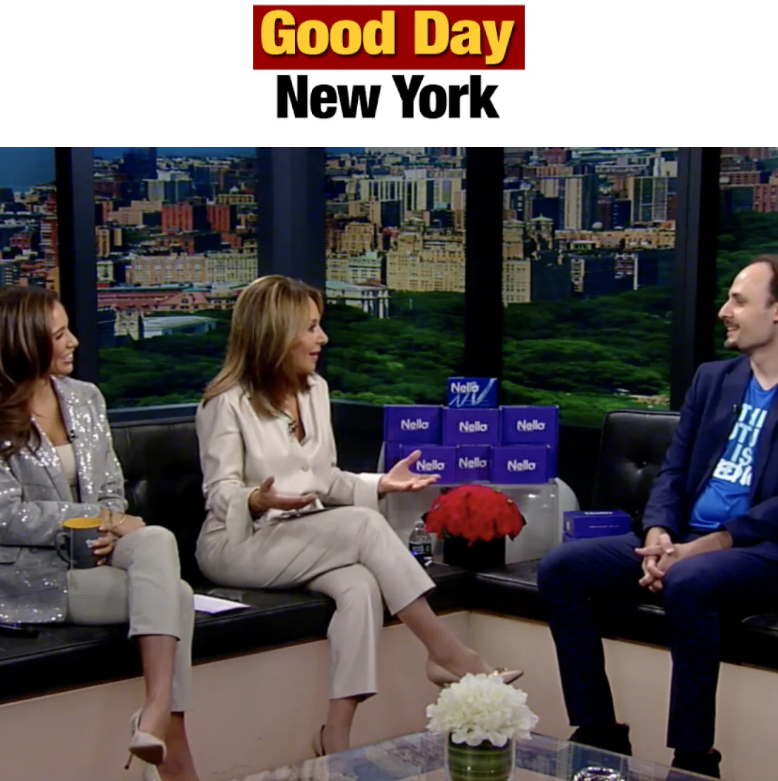 Dr. Jonathan Scheiman on the set of Good Day NY