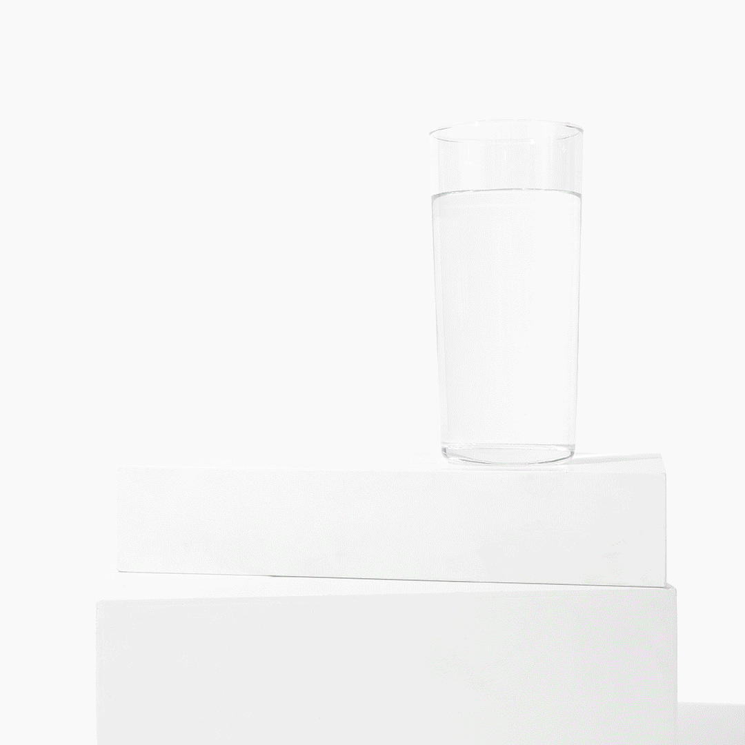 Video of Nella and V•Nella stacked next to a glass of water