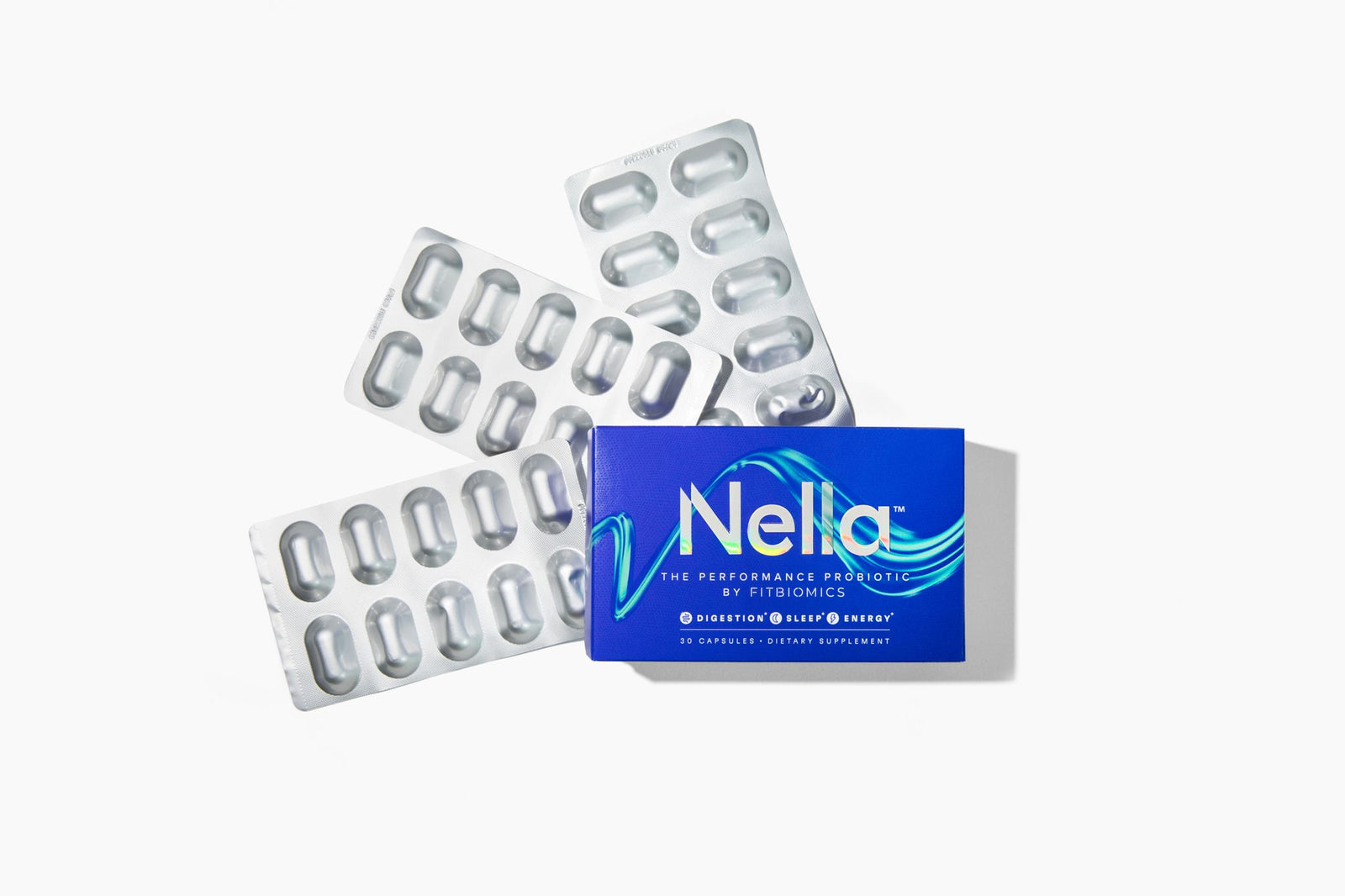 box of nella with 3 blister cards behind it