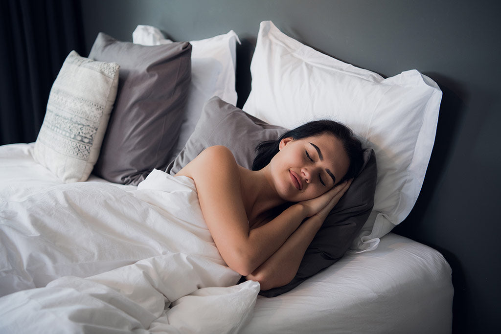 woman sleeping in bed